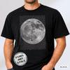 Dithered Full Moon Shirt, Pixel Art Lunar, Celestial Graphic Tee, Comfort Colors 1717, 1BitWear