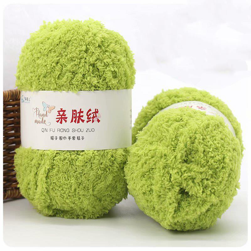 50 g/Bündel Chenillegarn, weicher, dünner Korallensamt-Handtuchfaden zum Stricken, Häkelgarn, Handstricken, Häkeln, DIY-Pullover, Puppen