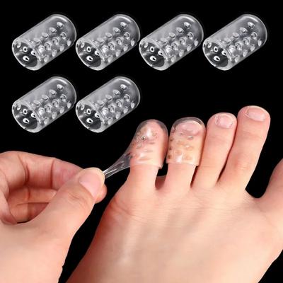20Pcs Silicone Toe Protective Cover Anti-Friction Breathable Protector Prevents Blisters Toe Caps Covers Protectors Foot Care