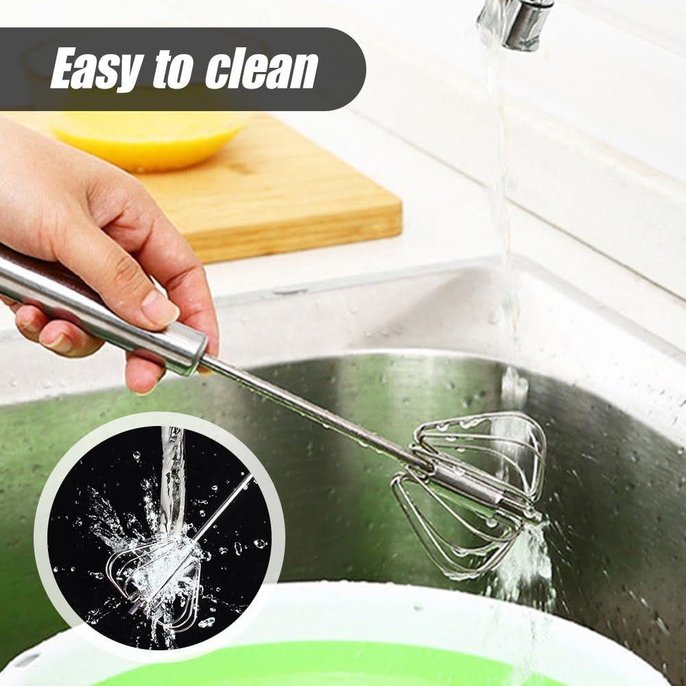 Versatile Semi-Automatic Whisk Multi-size Rotary Whisk Blender Durable Hand Push Egg Beater  Egg