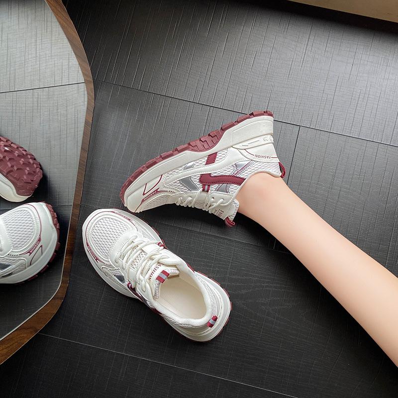 Mesh Breathable Sports Shoes, Women's Slim Style, Thick Sole, Casual Shoes Devotion