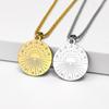 Sun On the Sea Pendant Necklace for Women Simple Round Row Pendant Necklace