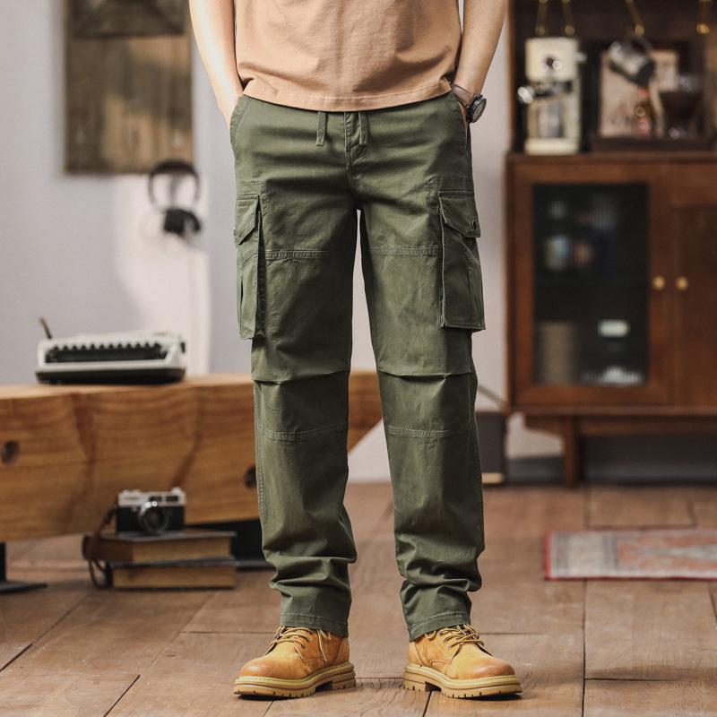Men's New Overalls, Street Trend, Multi-pocket Straight Trousers, Drape and High Casual Pants, Men's Pants
