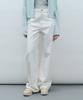 Mongdol Linen Washed Wide Denim Jeans Ivory Mdpt060Linenivory