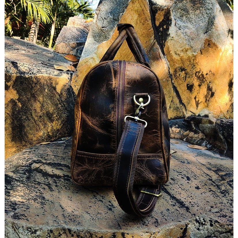 Leather Duffle Bag, Handmade Leather Weekender, Gym Bag, Vacation Duffel Bag, Travel Bag, Overnight Bag for Womens Day Gift