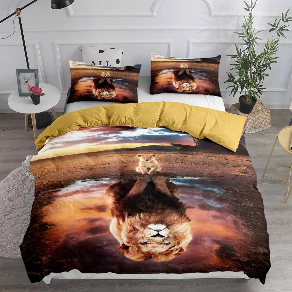 Bedding Set Adults Lion Duvet Cover Sets Kids,twin Full Queen King Bedroom Set  Home Textile Housse De Couette Luxury