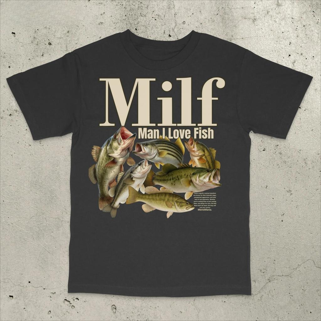 Ich liebe Fisch T-Shirt, Retro Angelshirt Barschangeln T-Shirt Lustiges Angelshirt Dummes Shirt Hirnfäule Shirt Unzurechnungsfähig