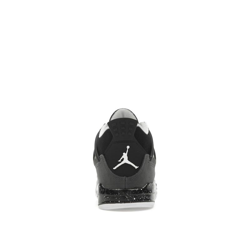 Air Jordan 4 Retro PS Fear 2024 Barnesko Svart Hvit Antrasitt FV4537-002