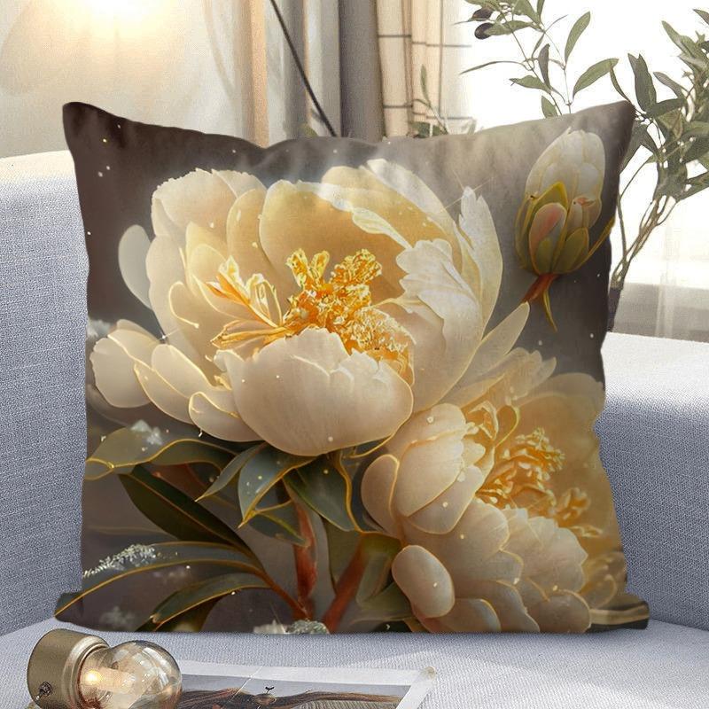 

Декоративная наволочка с принтом роз и цветов для спальни, гостиной, квадратная наволочка с подушкой 40x40cm