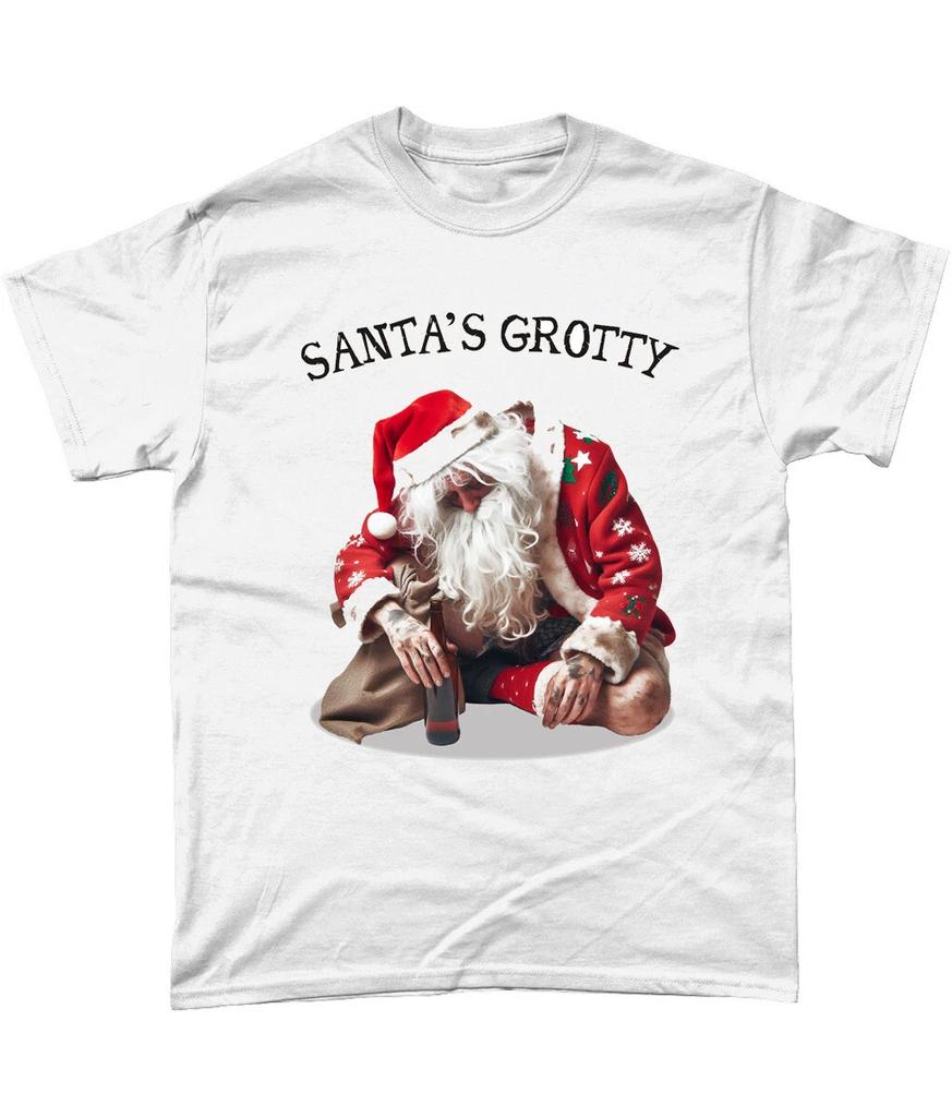 Santa's Grotty Christmas T Shirt Novelty Funny Gift Anti Xmas Grump