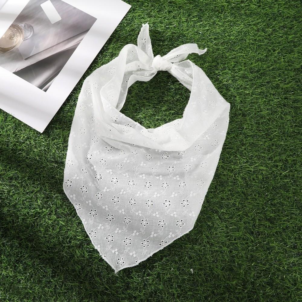 Solid Color Triangular Scarf Fabric Flower Hair Accessories Headwear  Girl Accessories