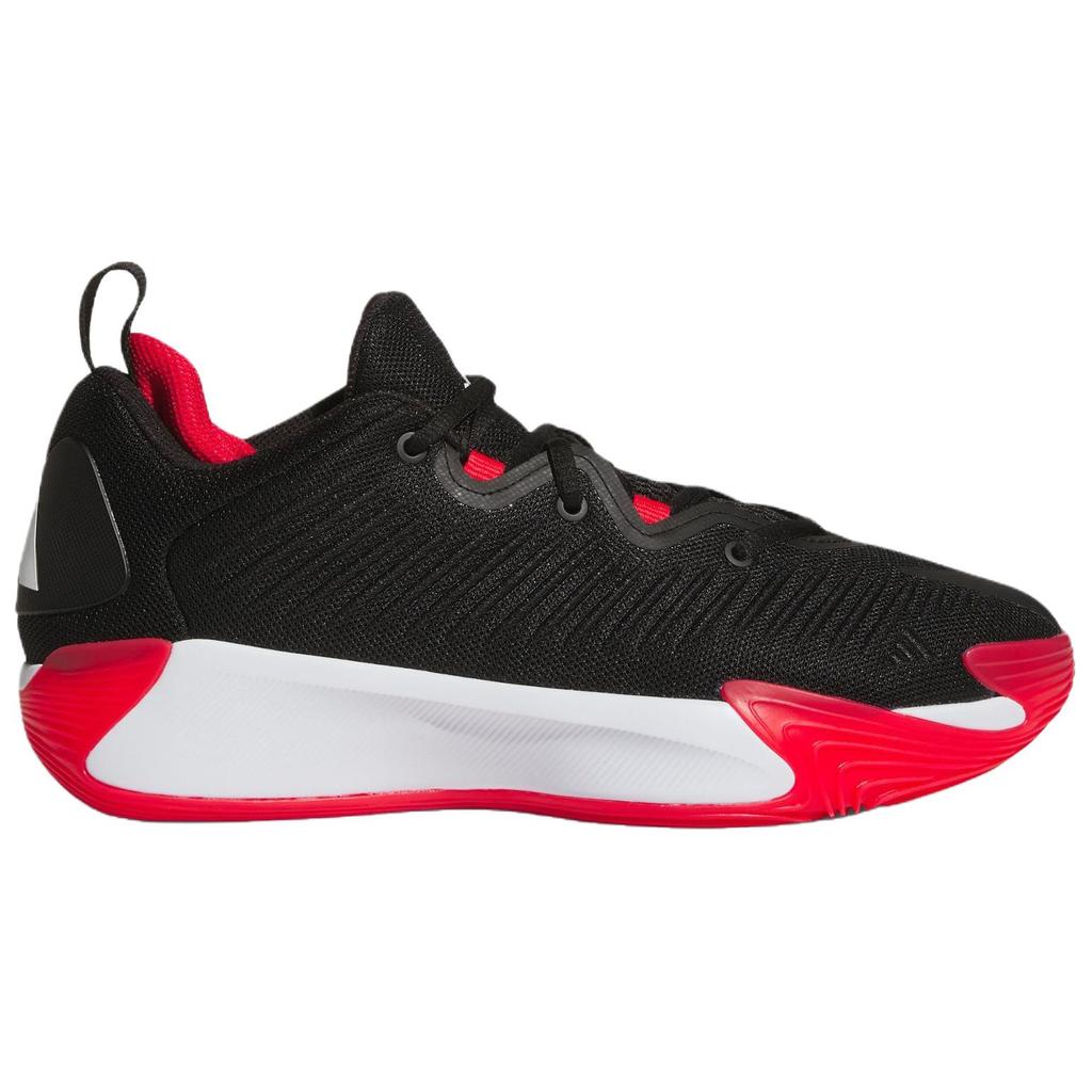 adidas INITIATION Cushioning, Slip Resistant, Abrasion Resistant, Rebound Low Top Basketball Shoes Men's Black Red Sneakers JS0464