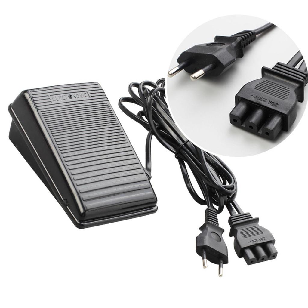 Nähmaschinen Fußpedal Stromkabel Haushaltsnähmaschinen Teile Schwarz Ersatz Rutschfestes Fußsteuerungspedal Fußschalter