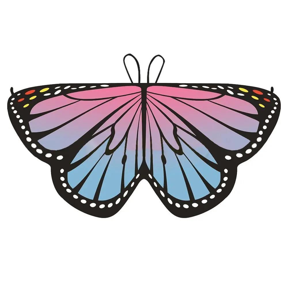 Kids Fairy Shawl Pixie Cloak Butterfly Wings Cape Girls Fancy Dress Costume Gift Christmas Halloween Festival Party Supplies