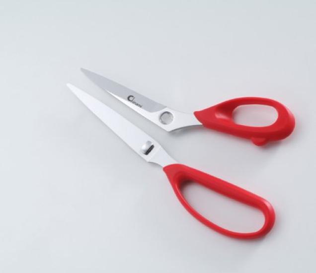 Sancraft Kitchen Hamauchi Cooking Easy to Made in Soft Red Scissors, Chinami, Scissors, Disassembled, Wash, Removable, Japan, Handle, CHI-01