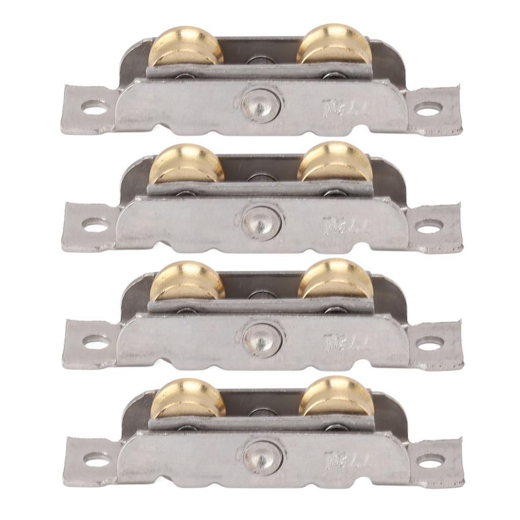 4PCS Sliding Patio Door Roller Assembly Stainless Steel Copper Ball Bearing Wheel Roller Assembly for Glass Door