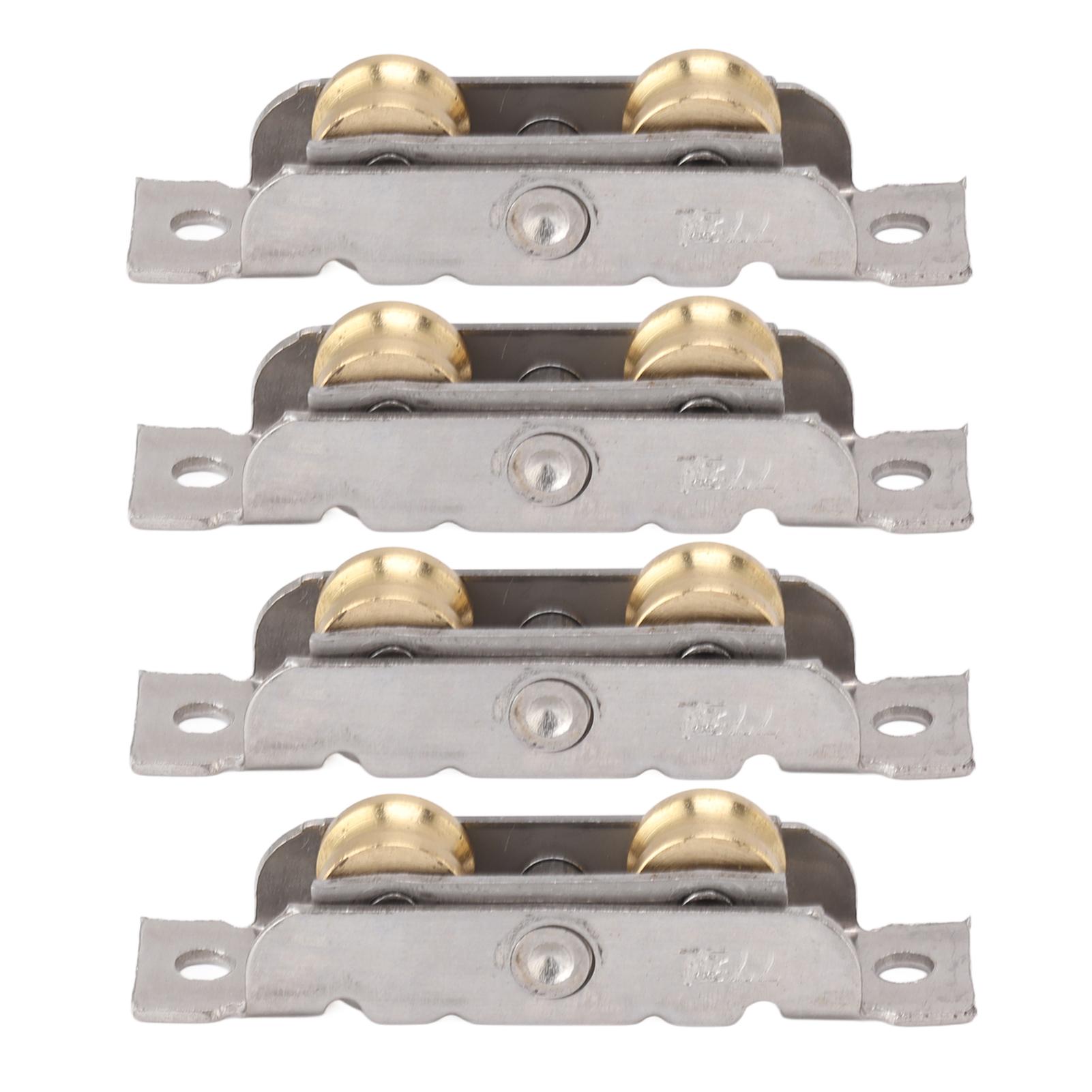

4PCS Sliding Patio Door Roller Assembly Stainless Steel Copper Ball Bearing Wheel Roller Assembly for Glass Door Type 2