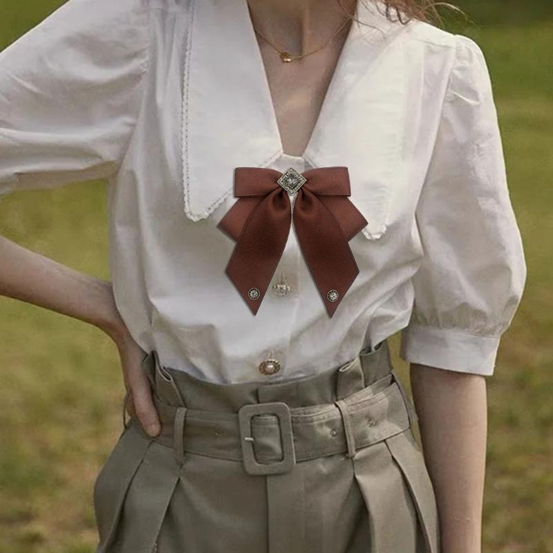 Stylový stužkový límec Motýlek Elegantní ozdoba košile pro módní dámské halenky