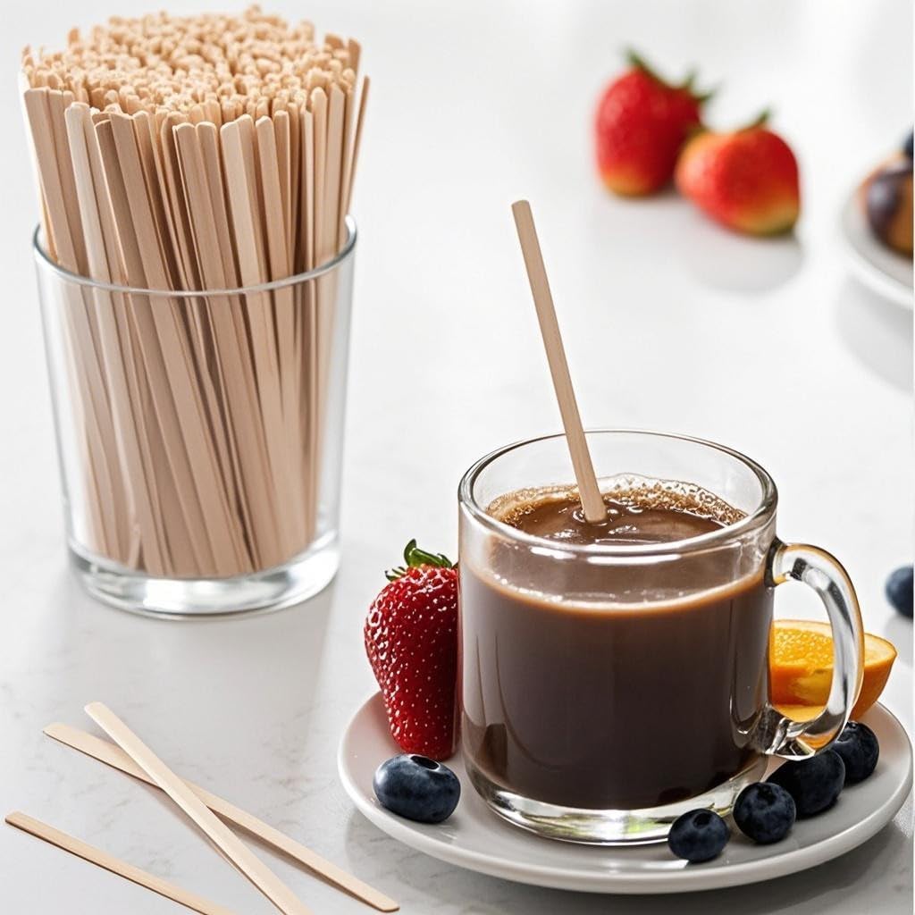 200 Pcs Coffee Stirrers, 5.51 Inch Disposable Sticks for Coffee/Tea,Blenders for Sugar & Butter
