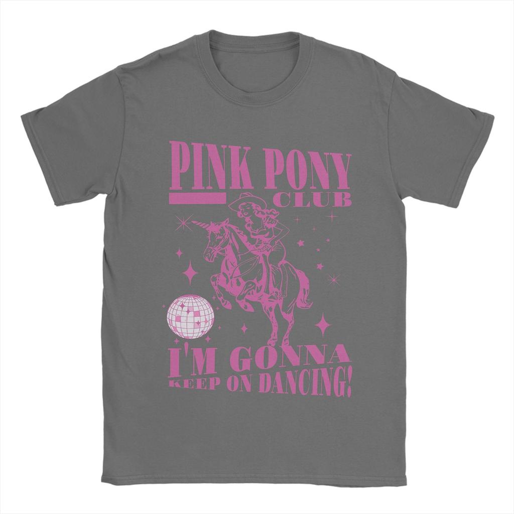 Chappell Roan Pink Pony Club 100 Cotton T-Shirt For Men Summer  Vintage T-Shirts Crewneck Hippie Tees Oversize Pattern Tops