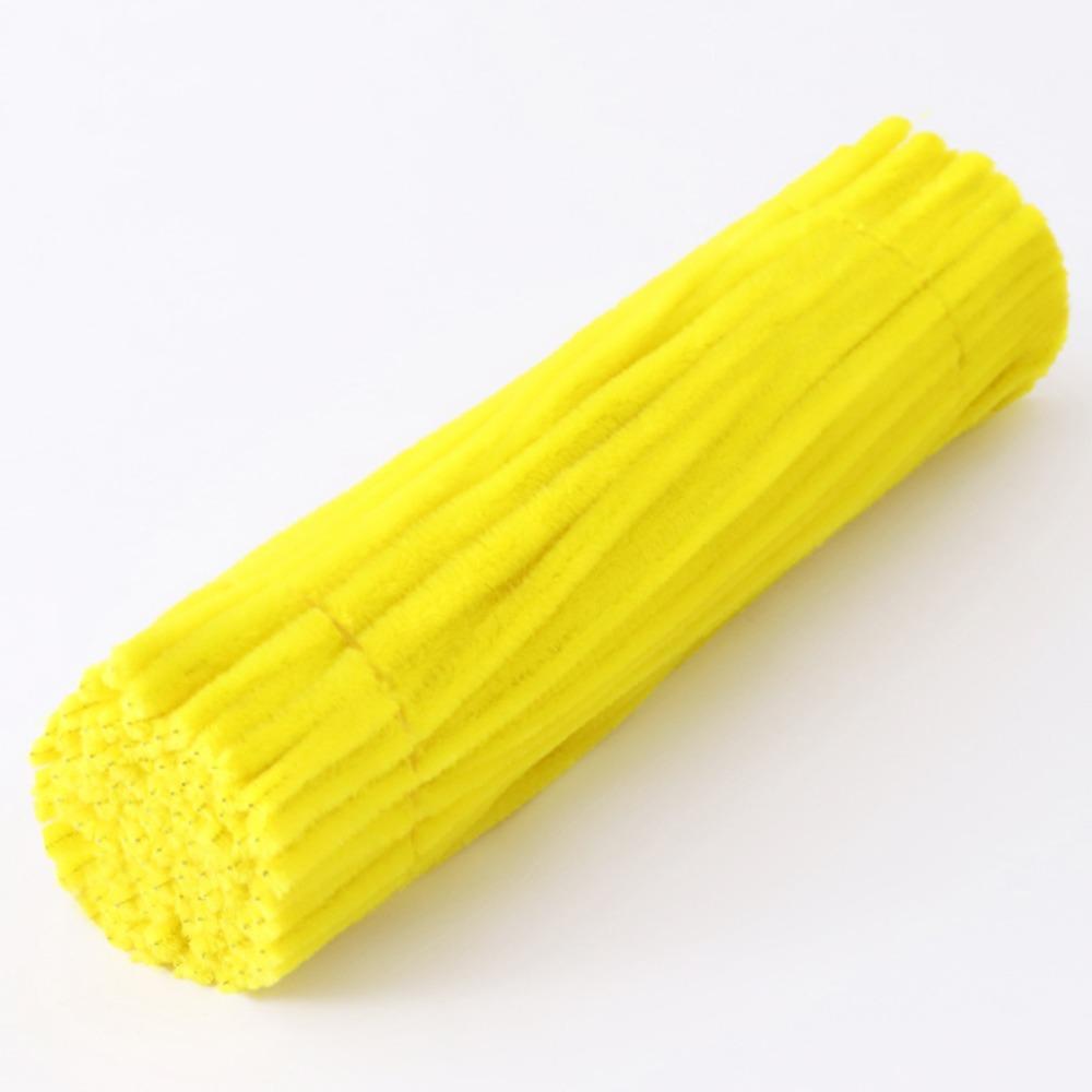 100pcs Plush Tinsel Stem DIY Strips Twist Bar Educational Toys Plush Wired Twist Sticks  Handcraft