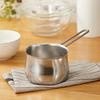 Takekoshi 18-8 Polished Milk Pan, 800cc, Graduated, Wire Handle, Silver