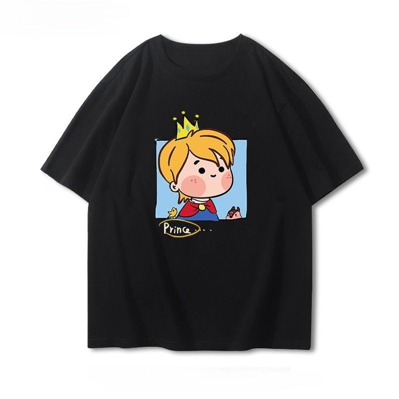 Snow White Prince Couple Summer TShirt Family Clothing Casual Sports Comfortable Short Sleeve Unisex Women ParentChild Top