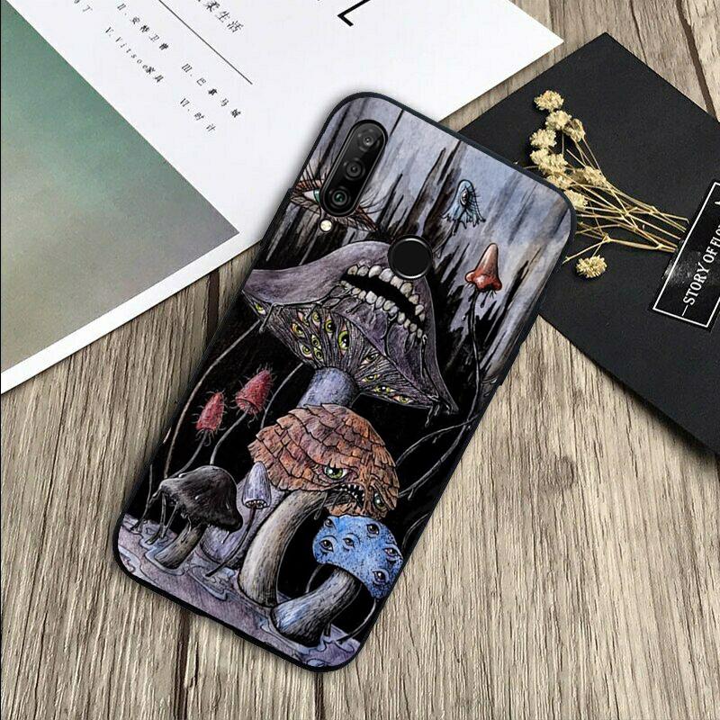 Weird Trippy Mushroom For Huawei Nova Y72 Y73 Y90 Y70 Y60 Y91 Y61 12s 12i 11i 8i 9 10 SE P40 Lite P60 P30 Pro Case