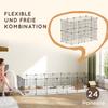 Small Animal Cage, Outdoor Enclosure, Modular Construction, 0.72 m² Area, Steel, Black
