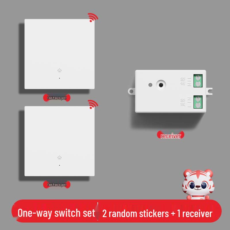 Smart Wireless Double Control Light Switch - No Wiring Needed, 220V Remote Master-Slave System