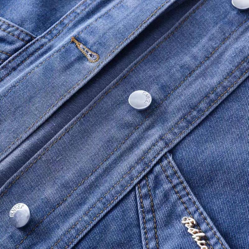 Women's Plus Size Embroidered Denim Vest - Casual, Versatile, and Trendy Sleeveless Gilet for Spring and Autumn