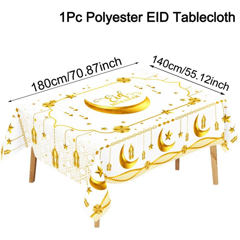 Ramadan Decor Tablecloth EID Mubarak Decor For Home 2025 Ramadan Kareem Islamic Muslim Party Eid Al Adha Gifts Happy Eid Al Fitr