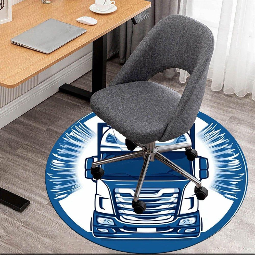 

Truck Logo Sticker: Modern Design for Vehicle EnthusiastsRound Non-Slip chair mat chair carpet for office Rugs for Office Decor Gift For Valentine s D 80cm by 80cm