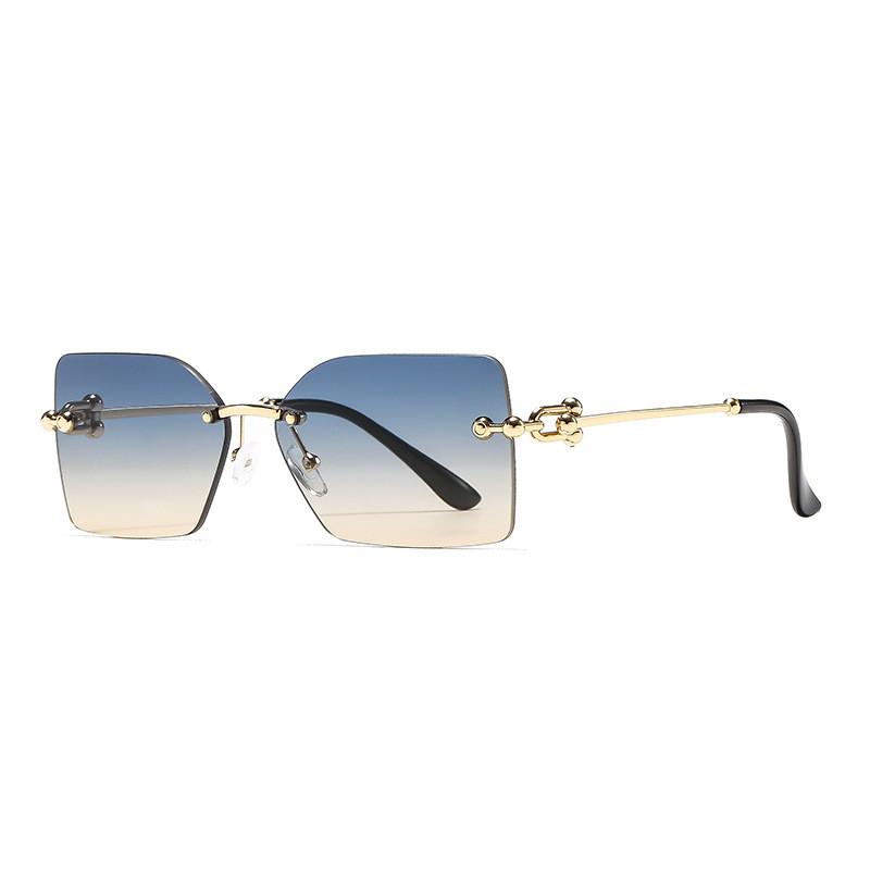 

Fashion Square Unisex Sunglasses With Uv400 Protection For Outdoor Activities And Style Gold Blue Yellow
