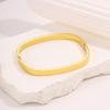 Titanium Steel Smooth Open Square , Simple Light Luxury Plain Ring, Can Take a Bath Without Fading, Custom  