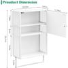 Wall-Mounted Bathroom Cabinet with Towel Bar & 3-Tier Shelves - Over Toilet Storage for Bathroom, Laundry & More, White