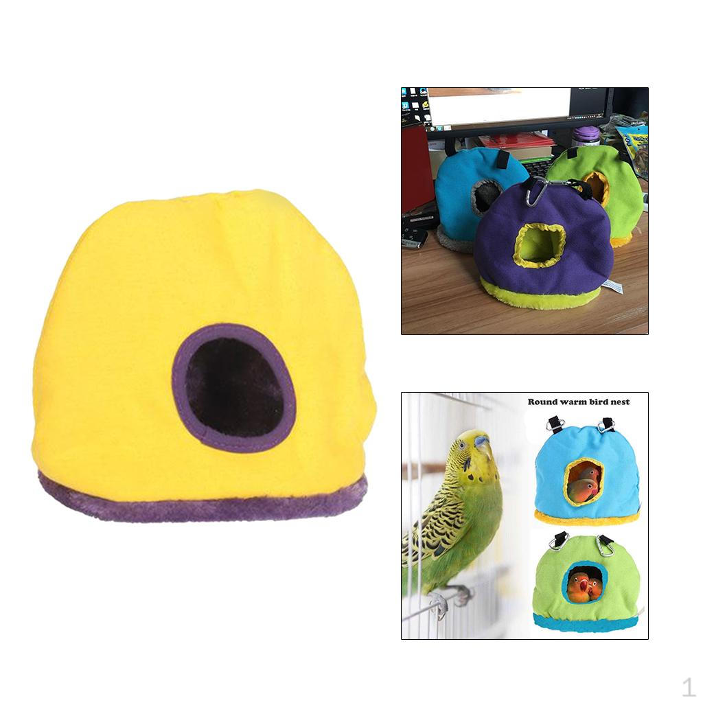 

Cave Shed Hut Hanging Hammock Cage, Plush Birds Sleeping for Parakeet Cockatiel XL