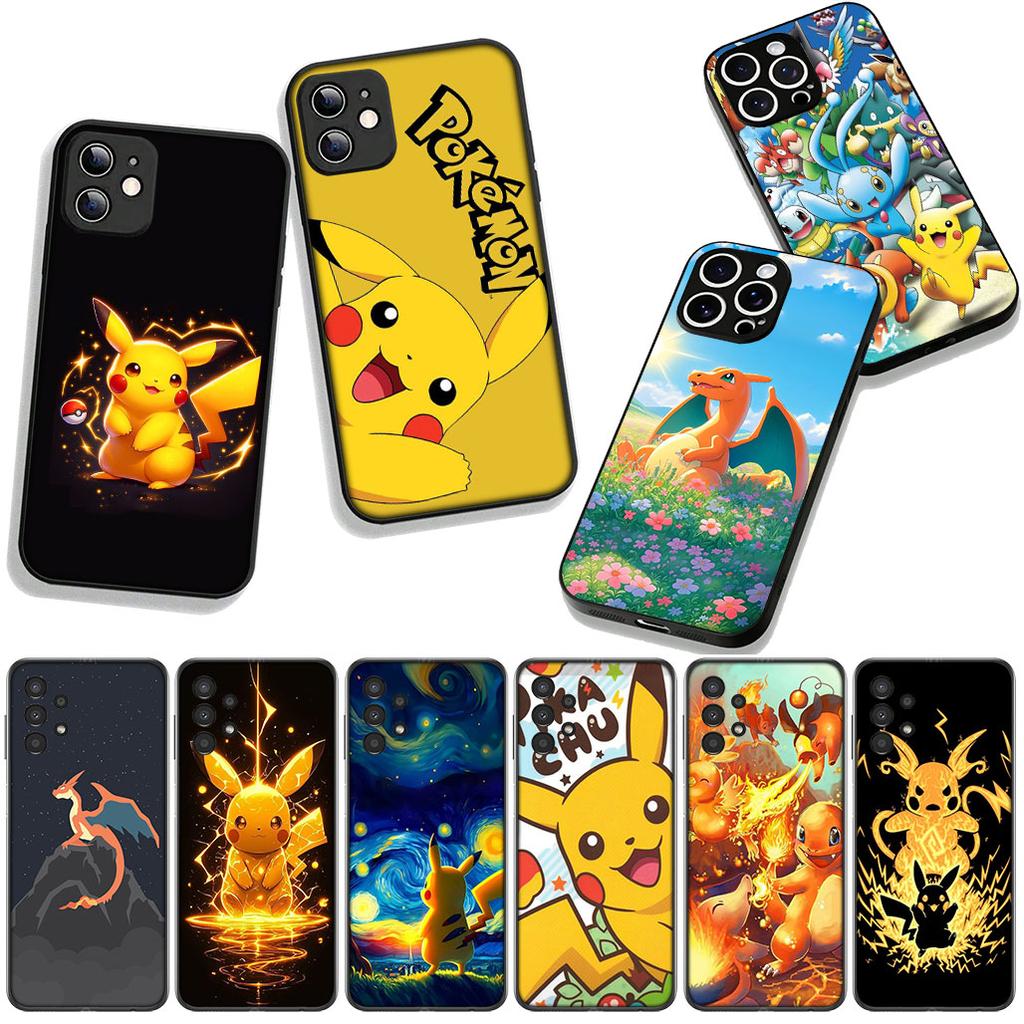 Phone Cover P-Pokemons GO Charmander P-Pikachus for Apple iPhone 16 15 14 Plus 13 12 Mini 17 Pro Max + ProMax 16E Air 15+ Case