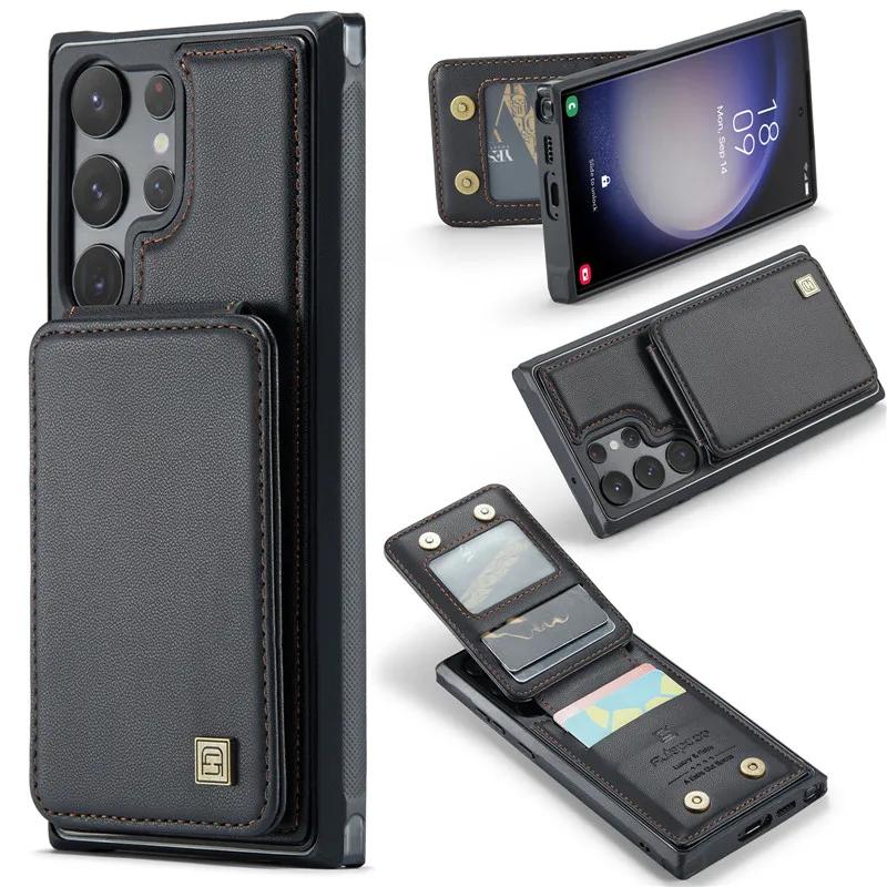

Magnetic Leather Flip Phone Case For Samsung Galaxy S25 Ultra S24 Plus S23 FE S22 S21 A55 A35 A15 A54 A34 A14 Wallet Card Cover Samsung S24