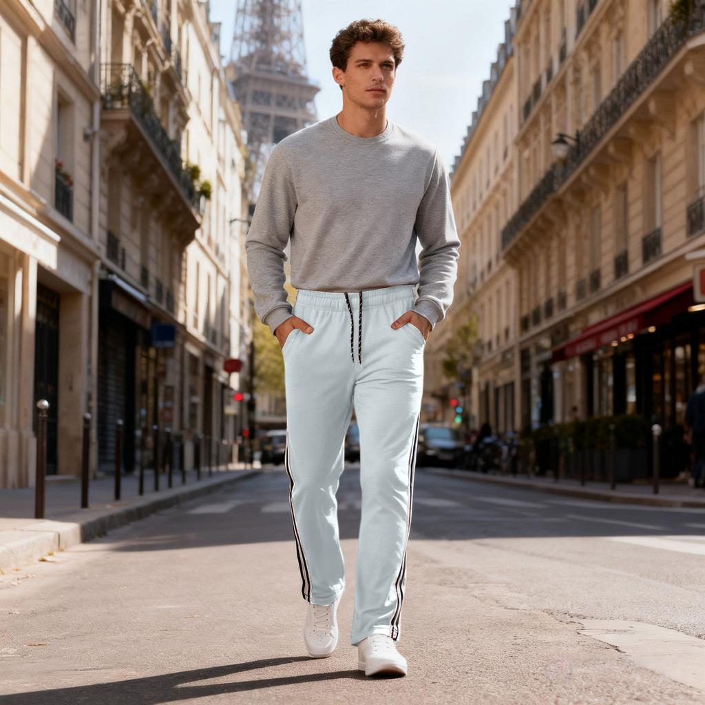 Men's Casual Loose Sports Loose Pocket Drawstring Jogging Casual Sweatpants