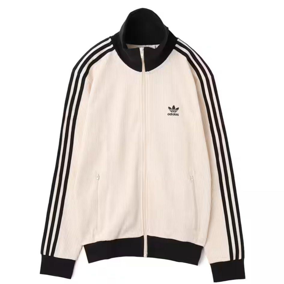 [USED] Authentic adidas Track Jacket, Size L, Unisex, Waffle, White