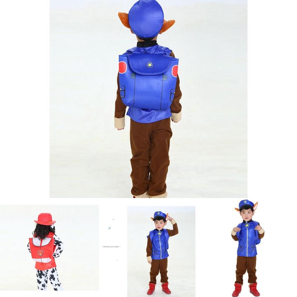 Adorable Paw Patrol Kids Cosplay Costume With Marshall Chase Skye Party Outfit