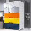 Enhanced Plastic Storage Organizer: Deep, Elevated Drawers for Household & Kids' Wardrobe.
