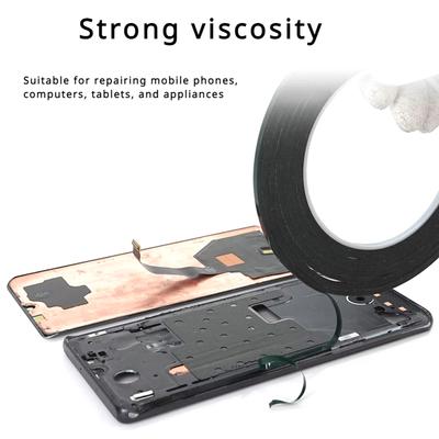Rouleau de ruban adhésif puissant noir de 2 à 5 mm, 10 m, pour tablette, écran LCD, tactile, cadre, coque arrière, réparation, colle double face pour téléphone