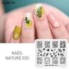 kads NATUR 20 Flamingo-Blumen-Nagelkunst-Stempelplatten zum Stempeln von Bildern, DIY-Vorlage, Nagelkunst-Stempeldruck