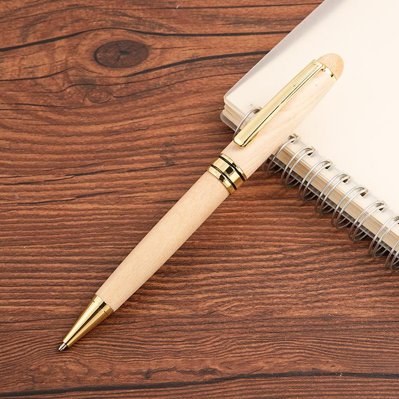 

Maple Signature Pen Beech Maple Color Matching Ballpoint Pen Student Practice Wooden Pen Pencil Case Business Gift Gift