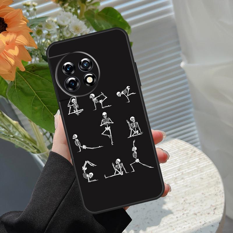 Skeleton Yoga Case For OnePlus 15 15R 13 13T 13R 12 12R 11 10 10R 10T 8T Nord 5 CE 4 2 3 Lite N20 N30 Cover