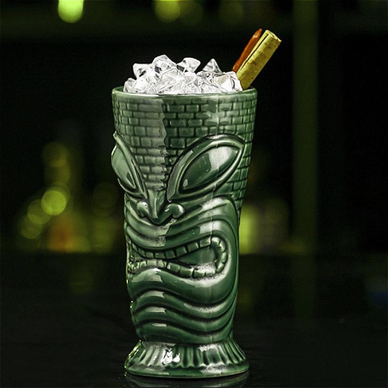 Tiki Cup Bar Hawaiian Cocktail Cup Party Tiki Cup Creative Ceramic Cup Beer Beverage Mugs Wine Mug Bar Tools Gift for Friends