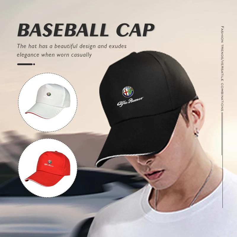 Unisex Cap Logo Sun Hat Adjustable Snapback Cotton Baseball Cap For Alfa Romeo GT Stelvio F1 Brera Volante Tonale Gloria Disco zl5