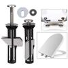 Universal Stainless Steel Water Tank Toilet Seat Hinges Bolts Screws Replacement Bathroom Fixture Toilet Lid Fixing Parts